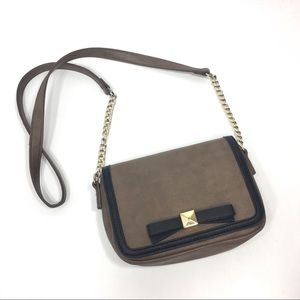 Kelly & Katie Purse Bow Bag Small Brown Tan Black